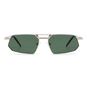 Gafas de Sol Rectangulares Unisex, Montura Metálica Completa, Lentes Gris Oscuro, Protección UV400, Modelo 13011 para Actividades al Aire Libre, Adultos - Product Image 6
