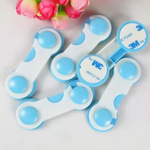 Child Safety <b>Lock</b> Drawer Cabinet <b>Door</b> <b>Lock</b> Plastic Non Damaging Easy Install Blue White Pink - Product Image 2