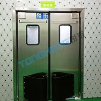 Chambre froide stockage usine alimentaire salle de protection acier inoxydable Impact Double porte de circulation battante