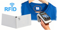 Étiquette textile RFID UHF XGSun pour vêtements, étiquette en tissu imperméable cousue, 860-960 MHz, longue portée, EPCglobal Gen2 pour vêtements/jouets/sacs