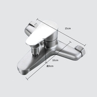 Ensemble de robinet de douche de salle de bain en acier inoxydable 304 mitigeurs de robinet chauds et froids avec pommeau de douche à pluie et jet doux