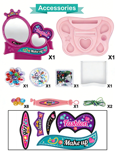 Ensemble de maquillage interactif <span class=keywords><strong>pour</strong></span> filles, kit de fabrication de bijoux en <span class=keywords><strong>perles</strong></span> de luxe, kit complet de déguisement DIY <span class=keywords><strong>pour</strong></span> jeux de simulation <span class=keywords><strong>créatifs</strong></span> - Product Image 3