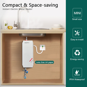 220V 5.5KW Instant Electric shower hot water heater electric <b>knob</b> control <b>adjust</b> temperature 25-5 Degrees - Product Image 2