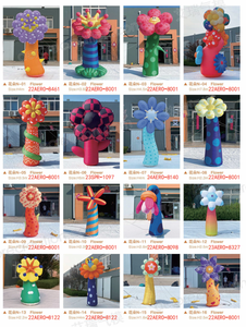 Maßgefertigte Aufblasbare Blume Orange Riesige Blume Luftdichte PVC/Oxford-Stoff Aufblasbare Dekoration für Bühnen- und Musikfestival-Dekoration - Product Image 3