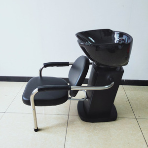 Sillón de Lavado de Cabello Moderno Negro y Rojo, Cama Automática para Lavar el Cabello con Campana de Vapor para Salón de Belleza, Barbería y Peluquería - Product Image 2