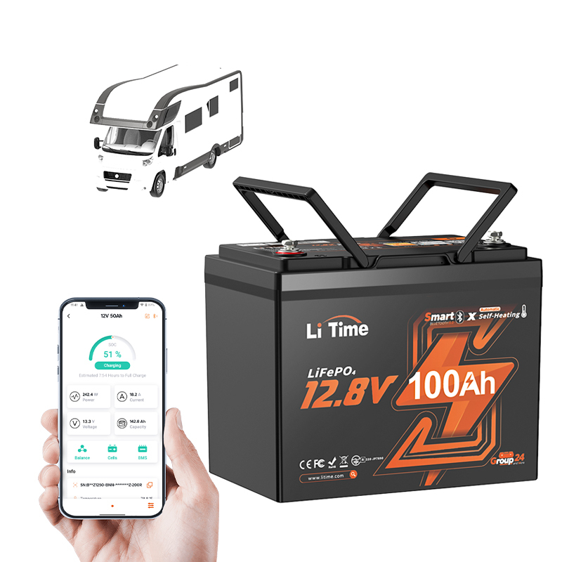 LiTime Intelligent 12V 100Ah Group 24
