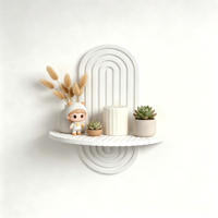 Étagère murale en forme d'arche arc-en-ciel, étagère murale flottante décorative, étagère murale moderne bohème pour la décoration de la maison, chambre à coucher, salon, chambre d'enfant