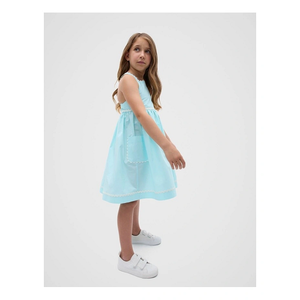 Vestido de Algodón para Niñas, Estilo Moderno, Atuendo de Verano con un Aspecto Adorable, Tela Suave y Ajuste Cómodo para la Escuela y el Juego - Product Image 1