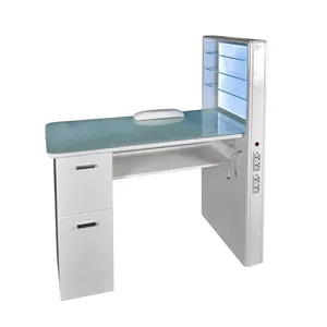 Table de manucure en bois massif avec vernis Bureau de manucure Table de conception d'ongles/Table de manucure à ongles Bureau Meubles de salon chinois de luxe 2 pièces