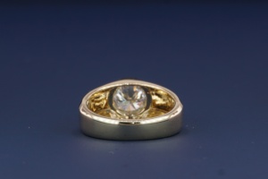 Bague en or 14 carats avec diamant synthétique pour homme, bague de mariage moderne de haute qualité avec diamant créé en laboratoire, bijoux de luxe pour homme - Product Image 5