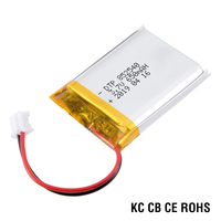 Batterie au lithium personnalisée DTP, batterie au lithium polymère rechargeable 3,7 V, batterie Lipo en pochette 852540, cellule de batterie 650 mAh pour haut-parleur Bluetooth