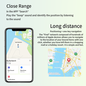 Dispositif anti-perte, alternative à l'<span class=keywords><strong>AirTag</strong></span>, certifié MFI, FindMy Smart Finder, GPS WiFi BLE5.2, étanche, traceur d'animaux de compagnie, stockage dans le cloud, iOS - Product Image 4