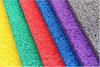 Matériel de tapis de plancher de bobine de PVC de couleur de PVC de 12mm/plastique en petits pains