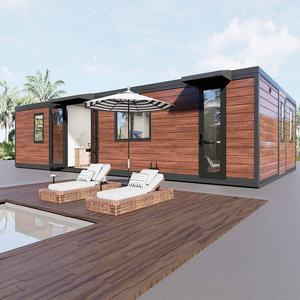 Maisons préfabriquées extensibles en duplex, villas de 40 pieds, maison conteneur avec 3 chambres et 2 salles de bain - Product Image 1