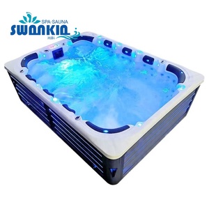 Nouvelle baignoire <span class=keywords><strong>10</strong></span> <span class=keywords><strong>personnes</strong></span> blanc US acrylique extérieur arrière-cour jacuzzier spa tourbillon <span class=keywords><strong>avec</strong></span> télévision étanche - Product Image 2