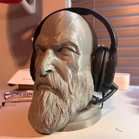 Support pour casque Kratos God of War en résine, organisateur de bureau gaming, cadeau pour collectionneur, vente en gros personnalisée et OEM