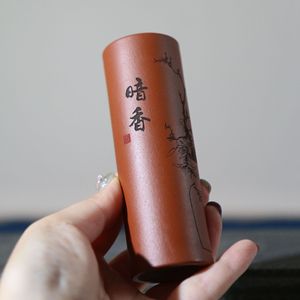 Maceta de Bonsái en Miniatura Zisha, Cilindro Redondo Pequeño, Hecha a Mano, Tamaño Pulgar, Maceta de Escritorio - Product Image 3
