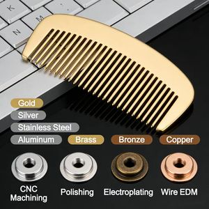Servicio de Mecanizado Personalizado, Etiqueta Láser, Herramienta de Masaje de Puntos de Acupresión Gua Sha de Cobre, Aparato de Raspado, Peine de Masaje para Cuero Cabelludo de Latón - Product Image 2