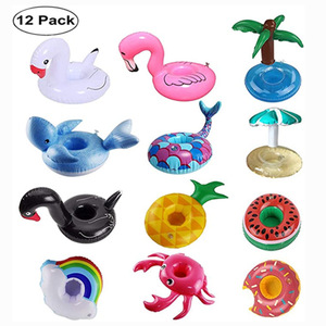 Porte-gobelet gonflable pour piscine BLN PVC, petit format, <span class=keywords><strong>jouet</strong></span> gonflable, tapis flottant pour gobelet, design imprimé, unisexe - Product Image 5