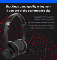 Casque Bluetooth sans fil, casque stéréo sans fil avec basses profondes, protège-oreilles en protéines à mémoire de forme pour PC/téléphones portables/TV