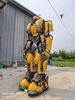 Disfraz de Cosplay de Robot Transformer LED Amarillo de Alta Calidad a Precio de Fábrica, para Adultos Unisex, Navidad/Halloween