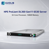 Serveur en rack HPE ProLiant DL360 Gen11 1U d'origine, nouveau, avec processeur Intel Xeon Gold 6530 32 cœurs, 128 Go de mémoire DDR5, 8SFF