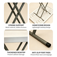 Table pliante d'extérieur de petite taille en HDPE de haute qualité