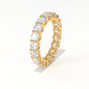 Bague en or 14 carats avec diamants flottants, bague en diamants radiants, or blanc, or rose, or jaune avec diamants flottants - Product Image 4