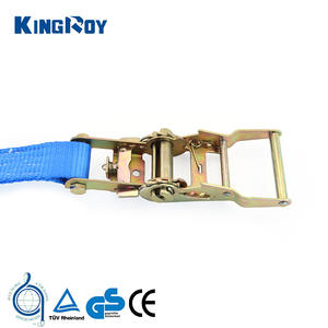 Sangle à cliquet Kingroy 2000 kg en polyester avec crochet en J pour le transport et la fixation, certifiée CE, fabriquée en Italie - Product Image 3