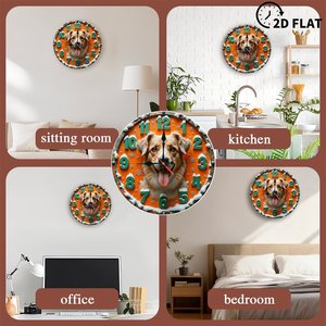 Horloge murale ronde en bois 25 cm, silencieuse, à quartz, décoration intérieure, horloge murale pour couloir, entrée - Product Image 5