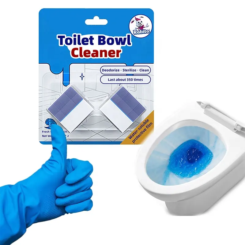 Usine en gros 2 en 1 haute efficacité nettoyant pour cuvette de toilette comprimés blocs de nettoyage de jante de toilette