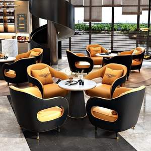 Sofá de Hotel de Cuero PU con Estructura Metálica, Duradero, para Uso Comercial - Product Image 4