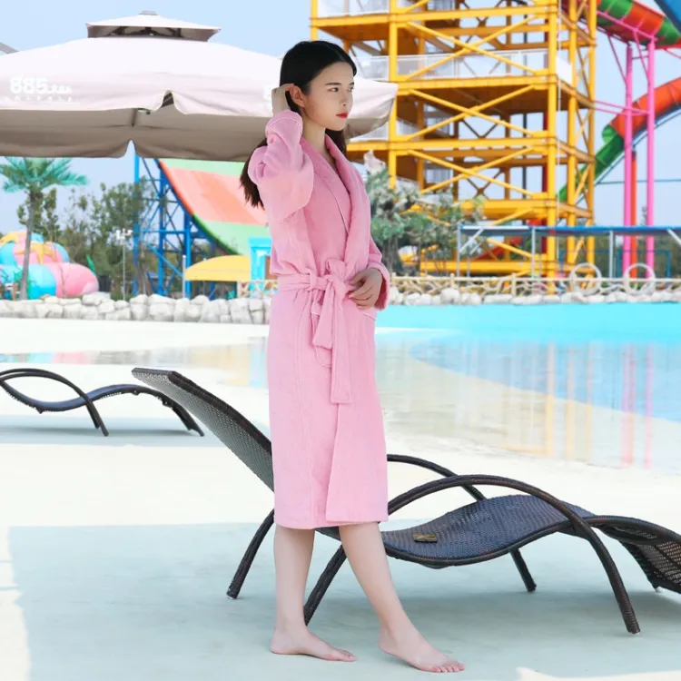 호텔 목욕 가운 도매 맞춤 기모노 테리 천 럭셔리 코튼 목욕 가운 후드