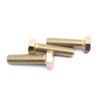 Baut Kepala Heksagonal M8x35mm Grade 8.8 Lapisan Seng Kuning Grosir M10 M12 M14 M16
