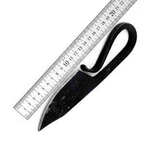 Venta caliente personalizable DIY cuchillo de bolsillo Medieval Funda de cuero marrón forjado a mano hoja fija cinturón cuchillo grabado personalizado - Product Image 1