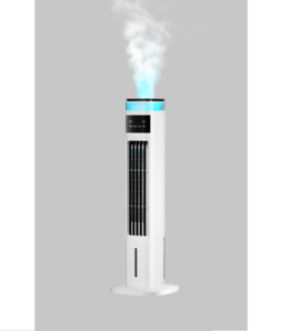 4L Blue Flame Mist Air Cooler Tower Ventilador de refrigeración por evaporación silencioso con control remoto 3 velocidades para uso en el hogar/oficina y hotel - Product Image 3