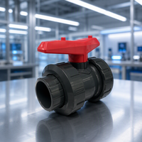 Vanne à boisseau sphérique en PVC à union vraie 2 pouces, vanne de régulation d'eau manuelle DN50 PN10 avec joint EPDM