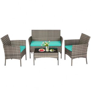 Vente flash - Ensemble de meubles de jardin en rotin de style nordique, cadre en métal, meubles d'extérieur modernes, canapés pour hôtel, villa - Product Image 4