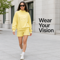 Sweat-shirt personnalisé OEM brodé à carreaux gingham et pois, col montant, épaules tombantes, grande taille, respirant et coupe-vent pour femme