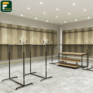 Étagère de présentation de vêtements élégante, comptoir de vêtements, armoire à vêtements, meuble en verre - Product Image 5