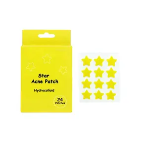12 Dots Star Shape Yellow Colour Acne Patches Hydrocolloid Plaster Pimple Master Invisible Removing Blemish Patch