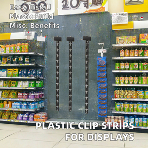 Tiras de Exhibición Colgantes Hookei con Ganchos (PP/PVC) para Mercancía de Tiendas Minoristas - Clips de Exhibición de Fácil Instalación para Snacks - Product Image 4