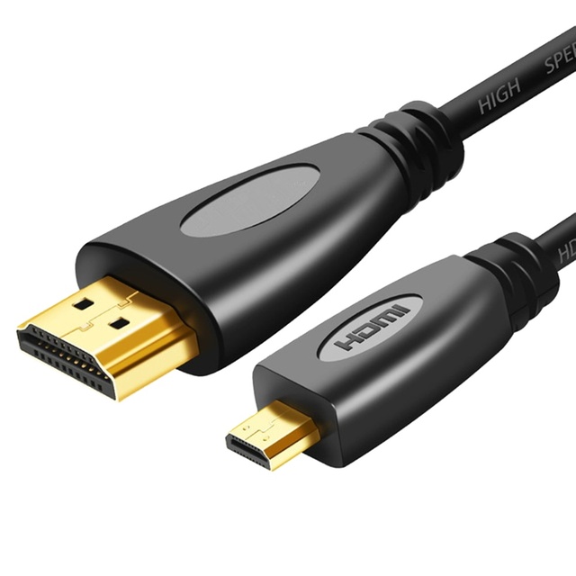 Xput Gold Plated Micro HDMI to HDMI Cable High Speed Support 3D 1080P Micro HDMI Male to Standard HDMI Male Cord 1M 2M 3M