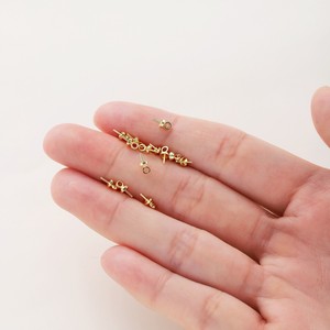 เข็มกลัดทองแดงชุบทอง 18k สำหรับทำต่างหูรูปทรงกลมอุปกรณ์ DIY - Product Image 4