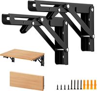 Supports muraux pliables, supports d'étagère repliables, utilisation DIY gain de place, pour bancs, tables, plans de travail, projets de garage
