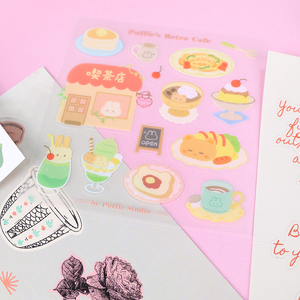 Personnalisable imprimé mignon coréen dessin animé déco autocollants résistant aux UV PVC adhésif vinyle Goo <span class=keywords><strong>carte</strong></span> découpé papier Journal <span class=keywords><strong>cadeau</strong></span> - Product Image 4