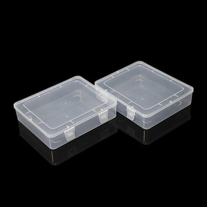 Transparent <b>Plastic</b> <b>Storage</b> Box Rectangle Covered Desktop Organizer For Tools Fishing Gear Parts Accessory Container 78g86g - Product Image 2