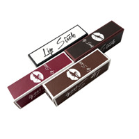 Boîte de tube de gloss à lèvres OEM personnalisée avec laminage mat, matériaux recyclés, logo et motifs de couleur personnalisés pour l'emballage cosmétique