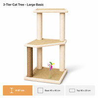 Torre para Gatos Moderna y Ecológica de 47 Pulgadas, Árbol para Gatos de 4 Niveles para Interiores, 2 Condominios, Centro de Actividades de Cartón, Rascador
