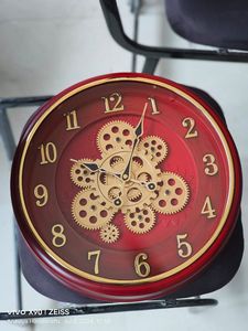 Modern Moving Gear Wall <b>Clock</b> Large Vintage Industrial Mechanical Design Decorative <b>Clock</b> for Living Room and Office - Product Image 1